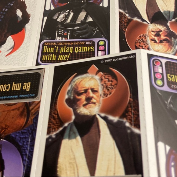 Vintage 90s Star Wars 30 stand up Valentine’s Day Cards 28 Temporary Tattoos - Picture 9 of 16